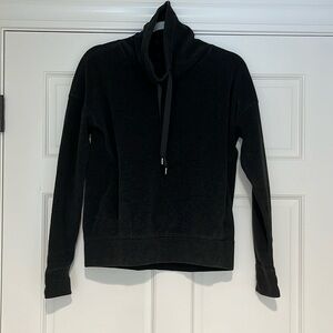 Fleece Turtleneck with Drawstrings and Pocket